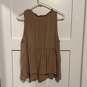 Staccato Brown Sleeveless Blouse